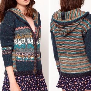 Free People Rainbow Fair Isle Cardigan